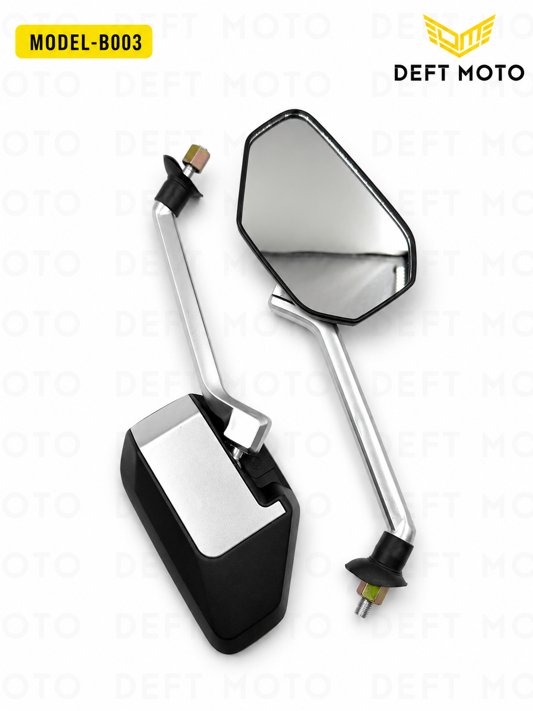Skuter uchun orqa ko‘rish oynalari DEFT MOTO B003, 8 mm rezba, 2 dona - 2