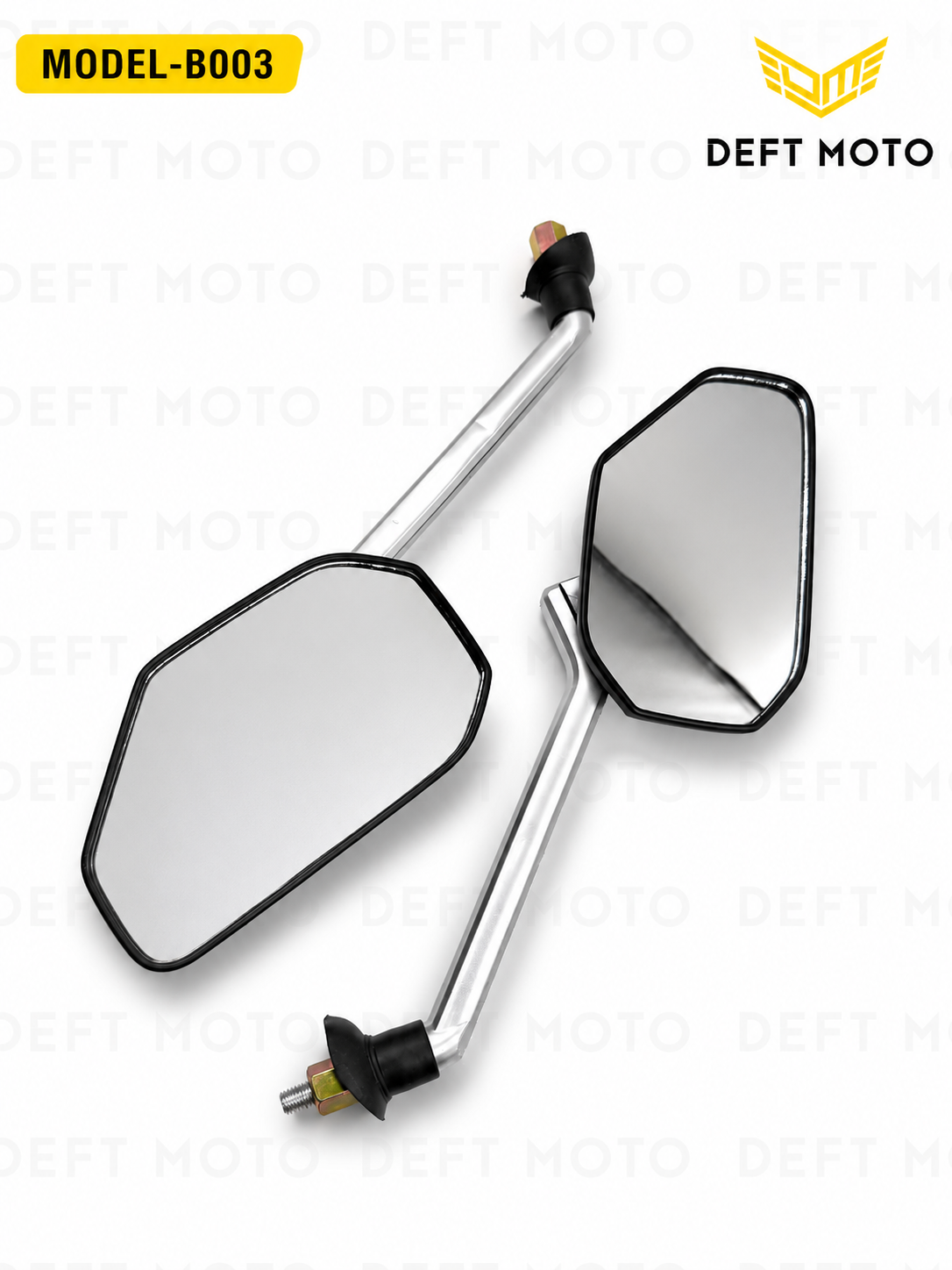 Skuter uchun orqa ko‘rish oynalari DEFT MOTO B003, 8 mm rezba, 2 dona - 3