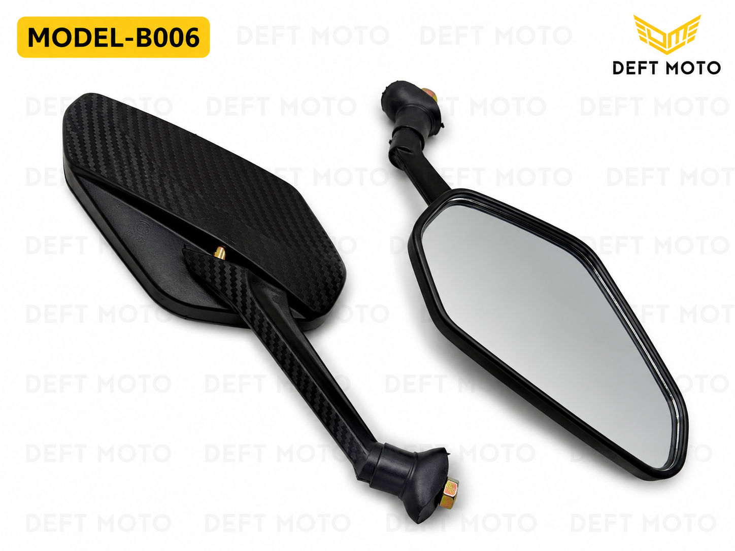 Skuter uchun yon oynalar DEFT MOTO B006, 8 mm rezba, 2 dona - 3